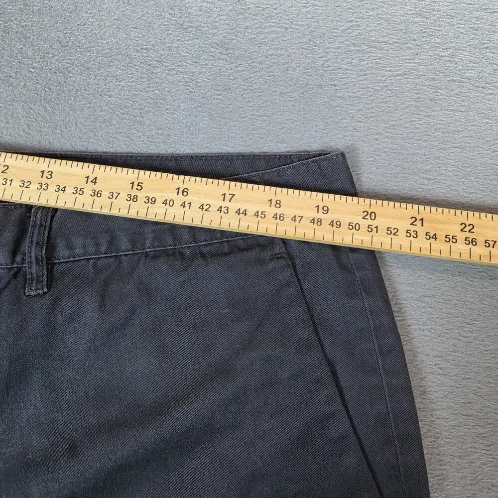 Michael Michael Kors Men's Flat Front Chino Shorts Black Size 40 Casual Cotton